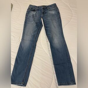 Anthropologie Level 99 Mid Rise Liza Skinny Denim Jean Sz 28